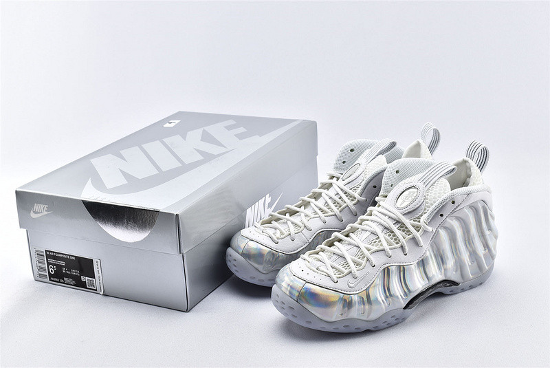 Nike Air Foamposite One Laser Silver White Basketball Shoes AA3963-105