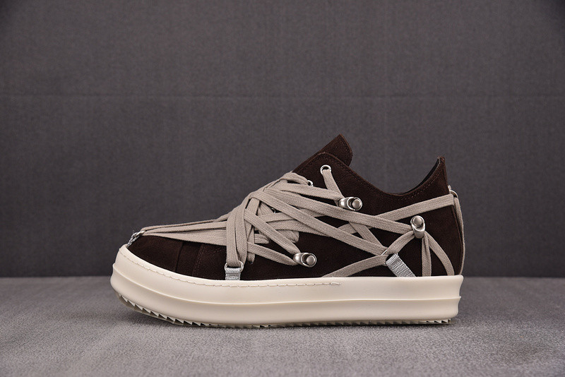 RICK 0WENS SNEAKERS(BROWN RED)