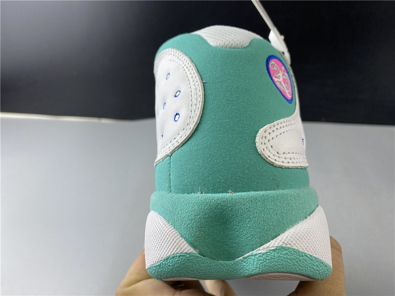 Jordan 13 Retro White Soar Green Pink (GS) 439358-100