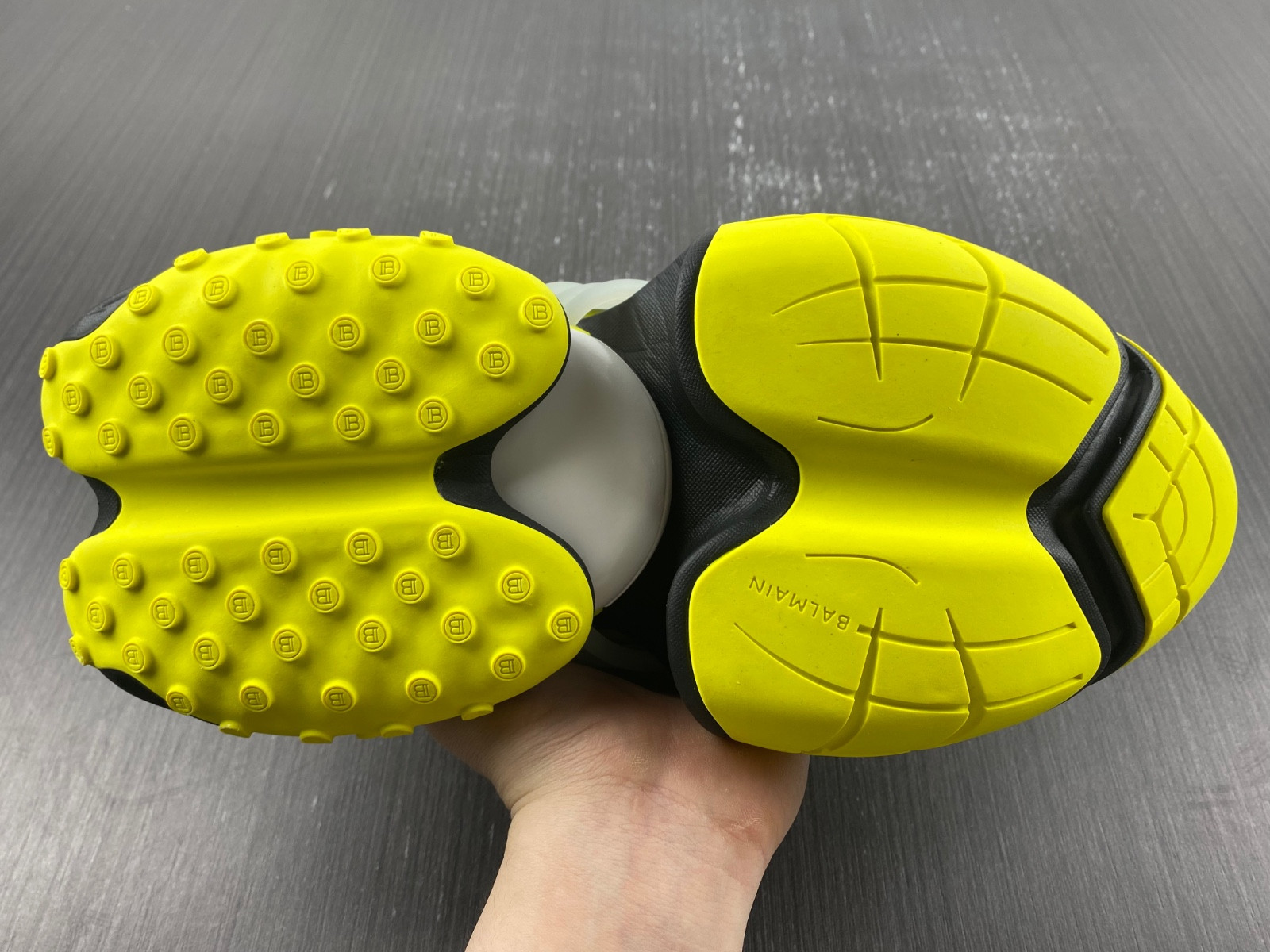 BALMAIN NEOPRENE AND LEATHER UNICORN LOW-TOP SNEAKERS