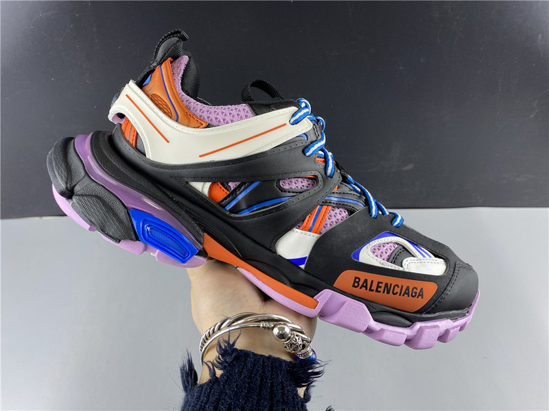 Ba*len*cia*ga tess s. gomma sneakers black pink and orange blue 542023 w1gc1 1054