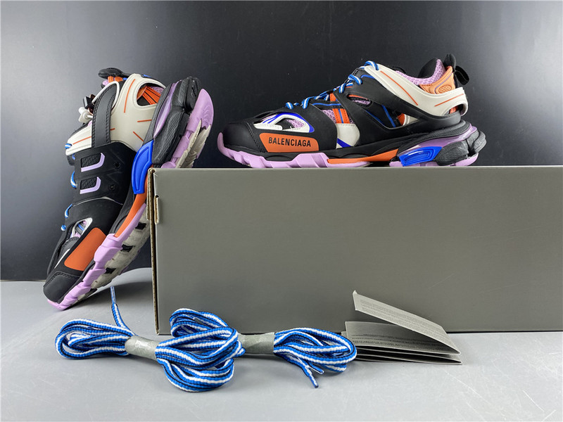 Ba*len*cia*ga tess s. gomma sneakers black pink and orange blue 542023 w1gc1 1054