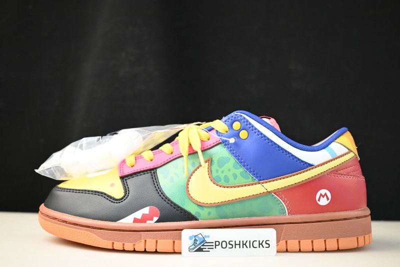 nike dunk low "what the S*per mario" custom dh0952 100