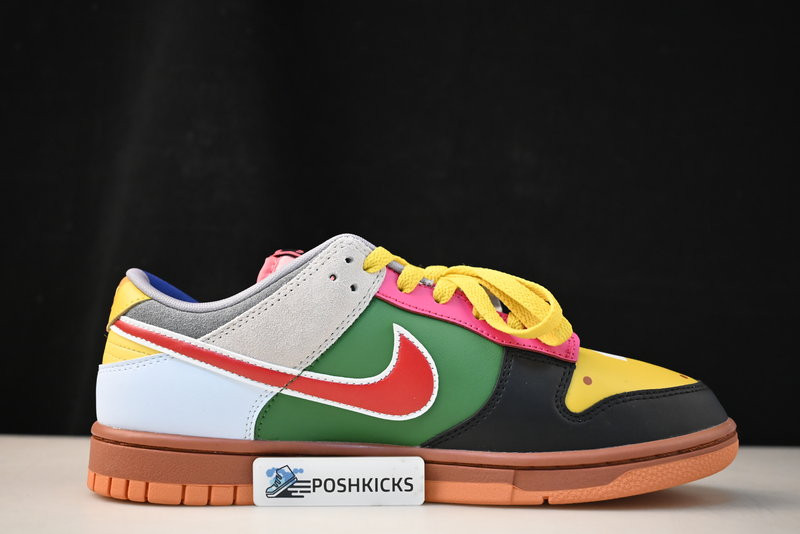 nike dunk low "what the S*per mario" custom dh0952 100