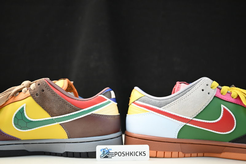 nike dunk low "what the S*per mario" custom dh0952 100