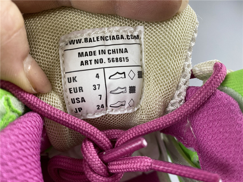 Ba*len*cia*ga track trainer (white green and pink) 568615 w2gn3 9199