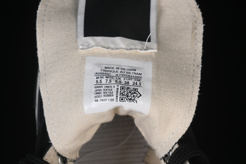 RICK 0WENS DRKSHDW X CONVERSE CHUCK 70 BLACK/WHITE