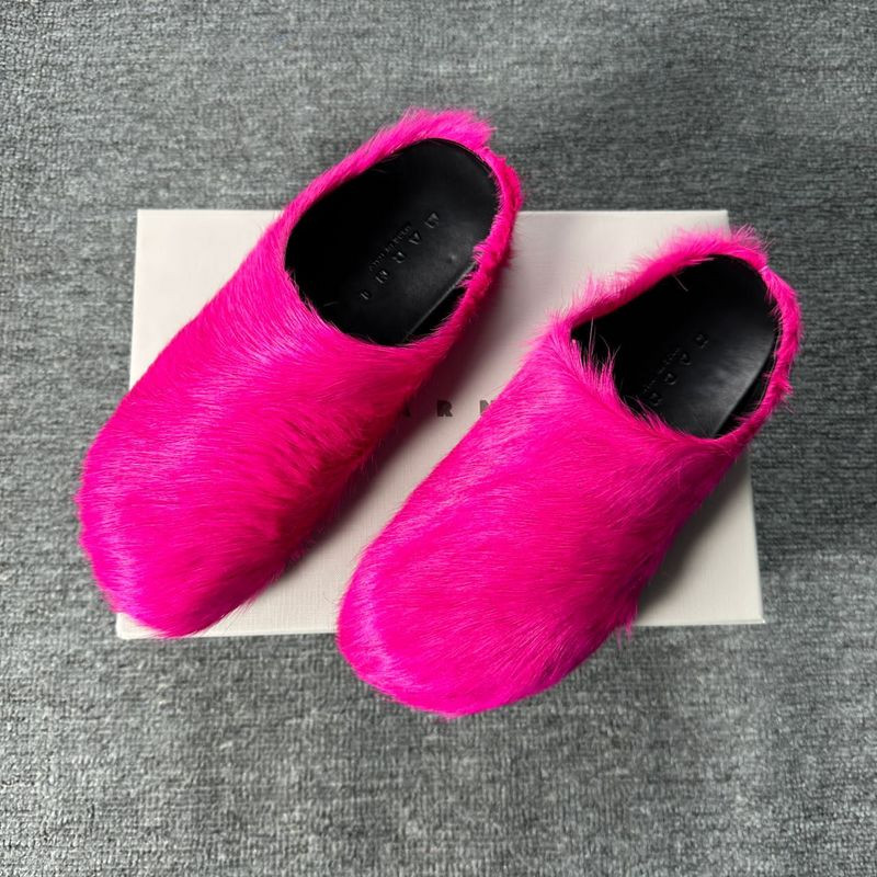 MARNI PINK FUSSBETT SABOT LOAFERS