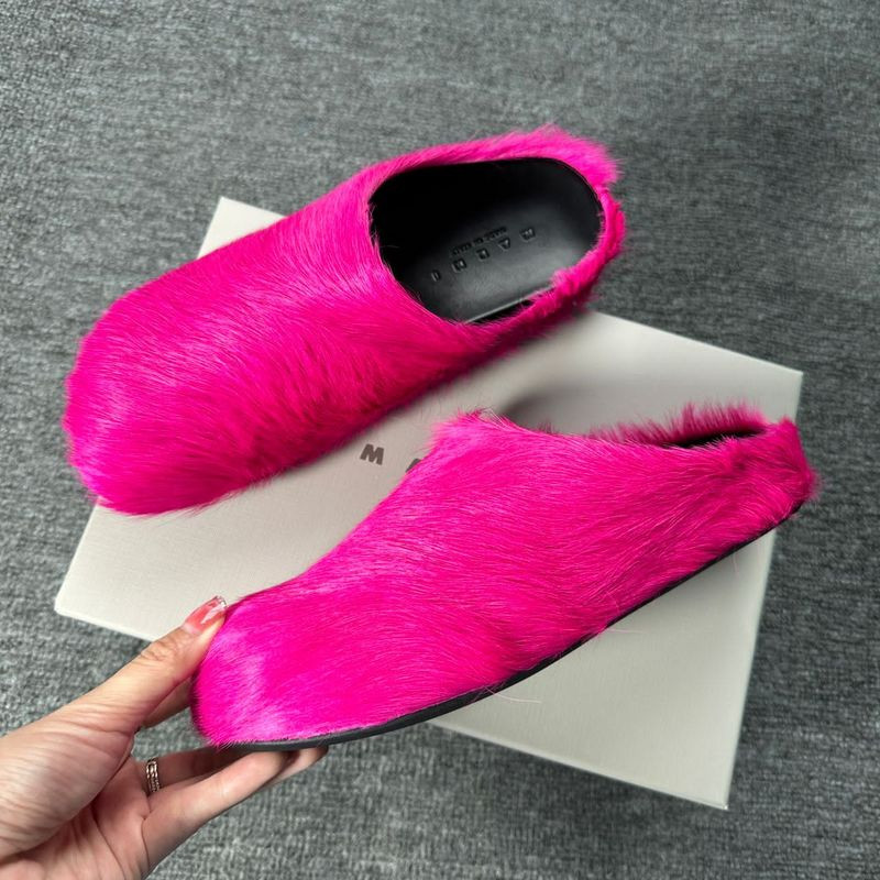 MARNI PINK FUSSBETT SABOT LOAFERS