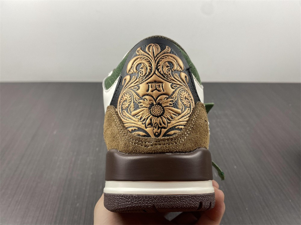 Air Jordan 3 Retro SE White Dark Brown Green 398614-500