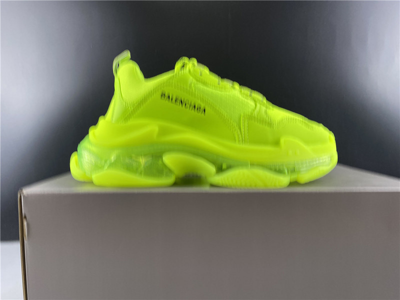 Ba*len*cia*ga triple s trainers clear sole flourescent green 541624 w2ff1 3720