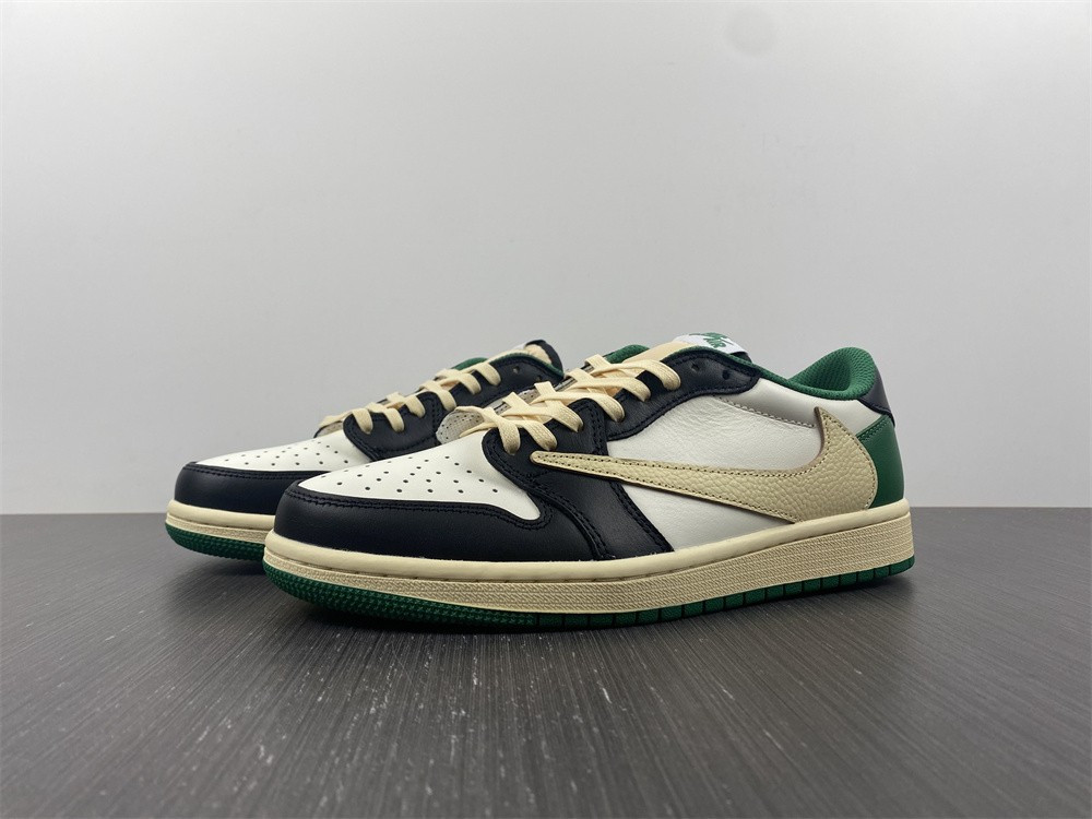 Fragment Design x Travis Scott x Air Jordan 1 Retro Low Green Black White DM7866-128