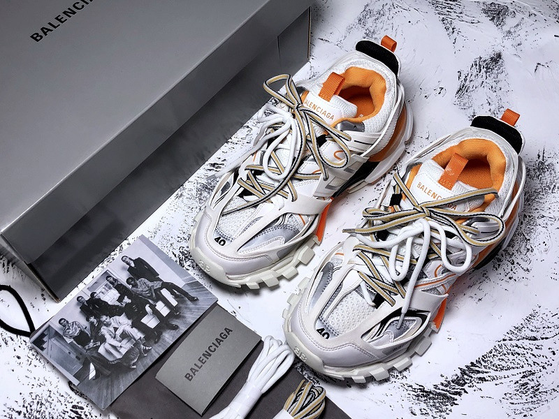 Ba*len*cia*ga track trainer (white orange) 542023 w1gb1 9059