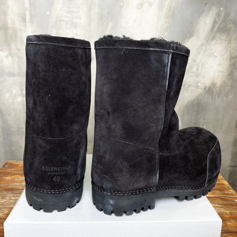Balenciaga Alaska Faux-Fur Low Boots