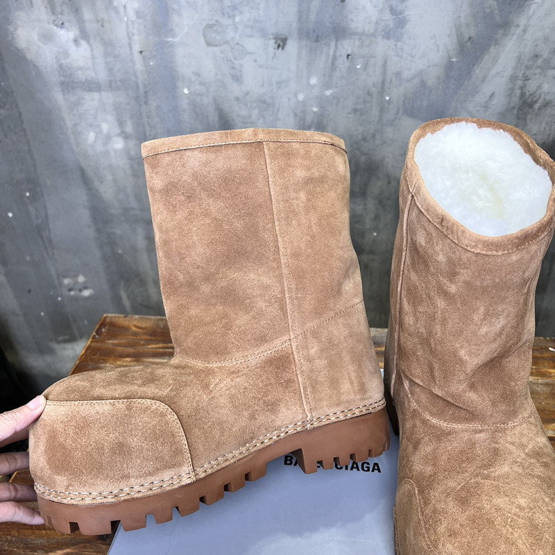 Balenciaga Alaska Faux Shearling Low Boots