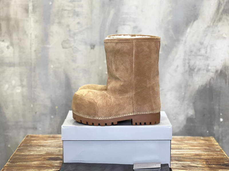 Balenciaga Alaska Faux Shearling Low Boots