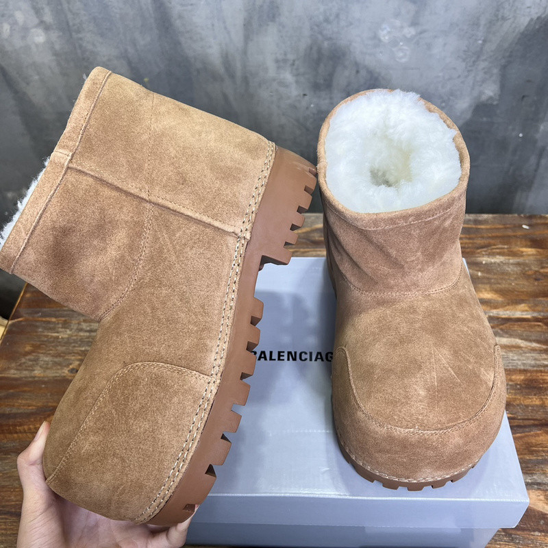 Balenciaga Brown Alaska Fur Bootie
