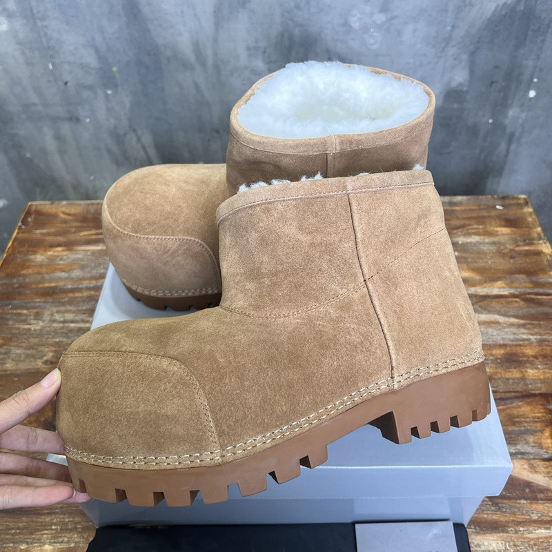 Balenciaga Brown Alaska Fur Bootie