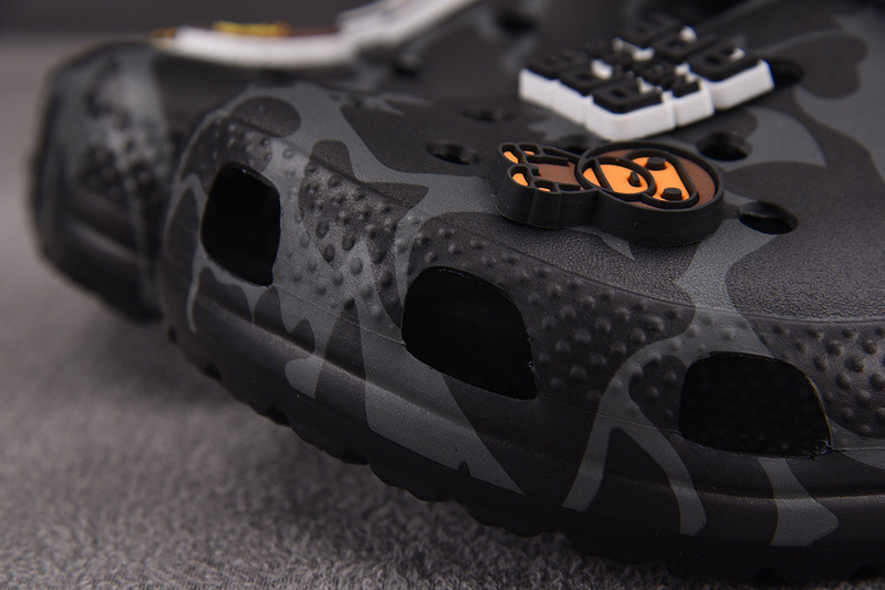 bape x Cr*0*s classic clog “black camo”