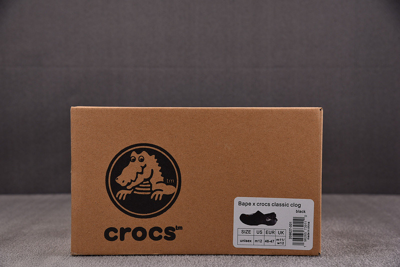 bape x Cr*0*s classic clog “black camo”