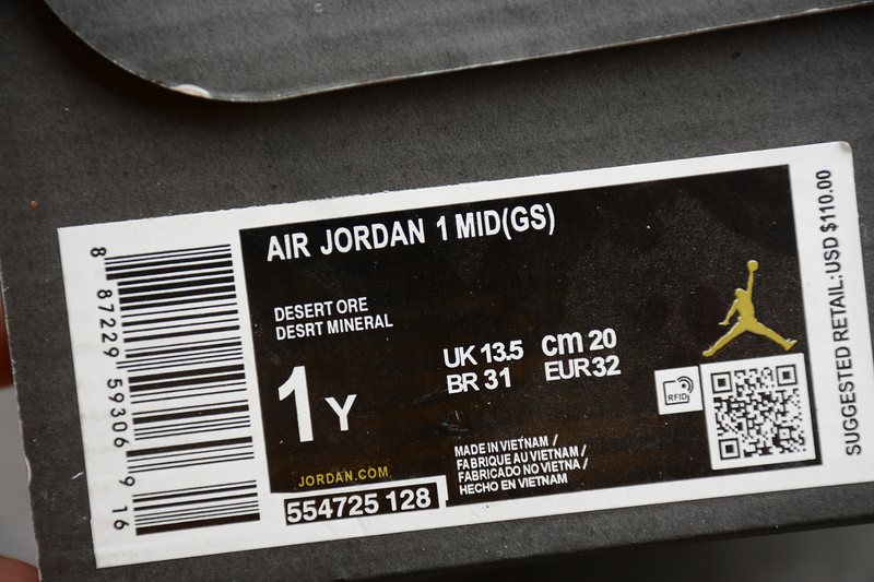 AIR JORDAN 1 MID GS 554725-128