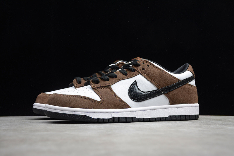 NIKE DUNK LOW WHITE BLACK TRAIL END BROWN 304292-102
