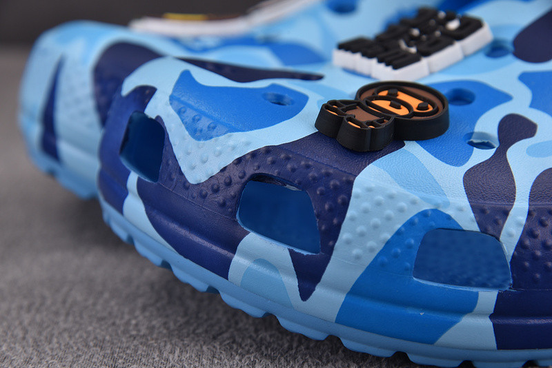 Cr*0*s classic clog a bathing ape abc camo blue