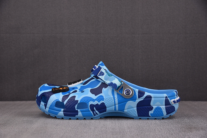 Cr*0*s classic clog a bathing ape abc camo blue