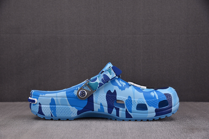 Cr*0*s classic clog a bathing ape abc camo blue