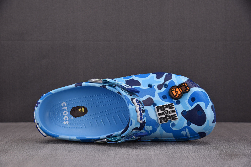 Cr*0*s classic clog a bathing ape abc camo blue