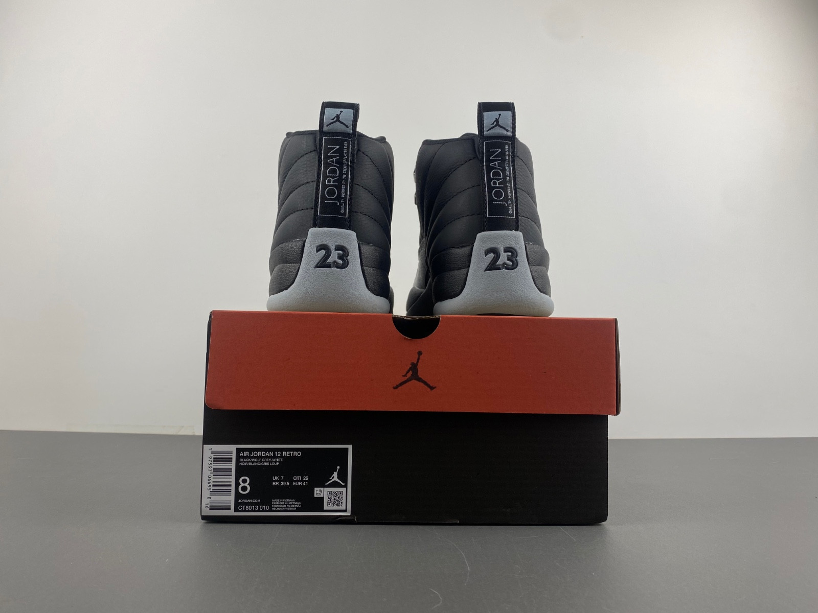 Air Jordan 12 Black Wolf Grey CT8013-010