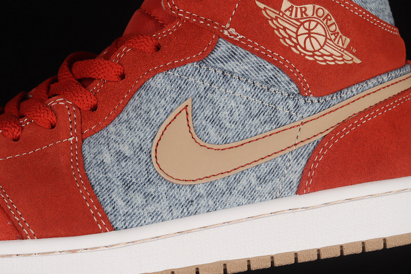Air Jordan 1 Mid Denim Red DM4352-600