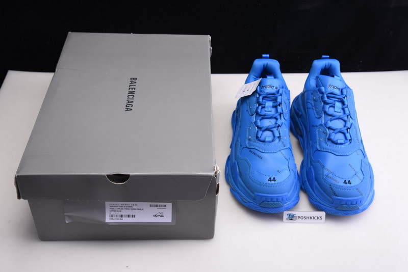 Ba*len*cia*ga triple s sneakers (blue with logo) 536737 w0612 0848