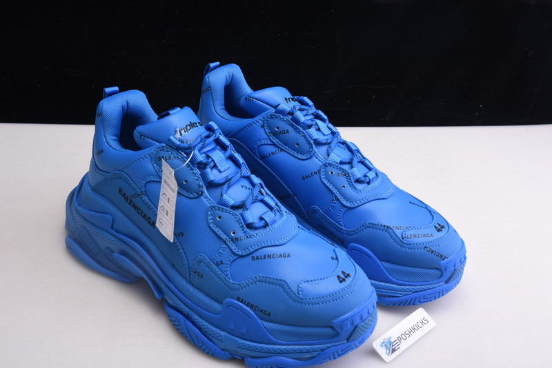 Ba*len*cia*ga triple s sneakers (blue with logo) 536737 w0612 0848