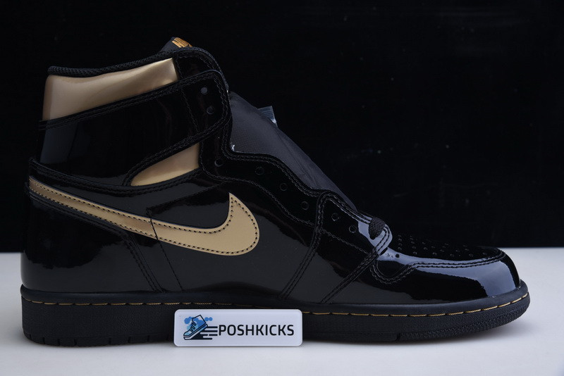 AIR JORDAN 1 HIGH OG PATENT ‘BLACK GOLD’ 555088-032