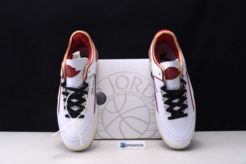 OW x Air Jordan 2 Low Red DJ4375-106
