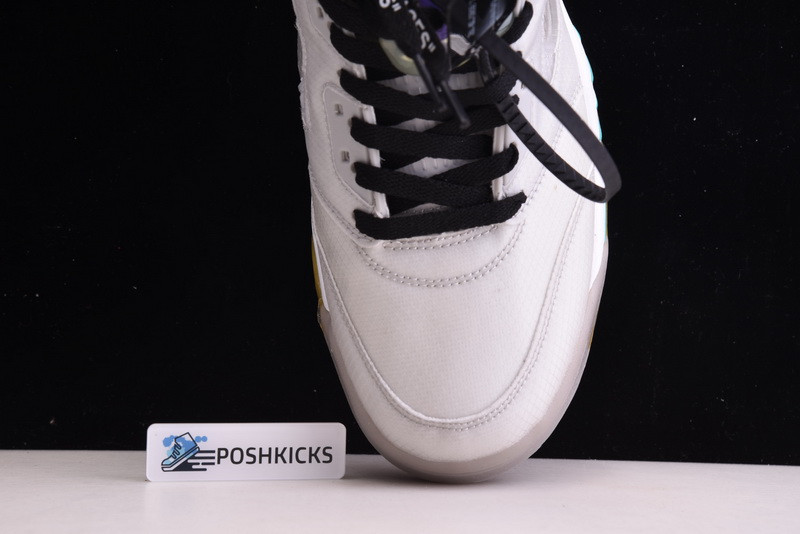 OW Air Jordan 5 Green Purple CT8480-105