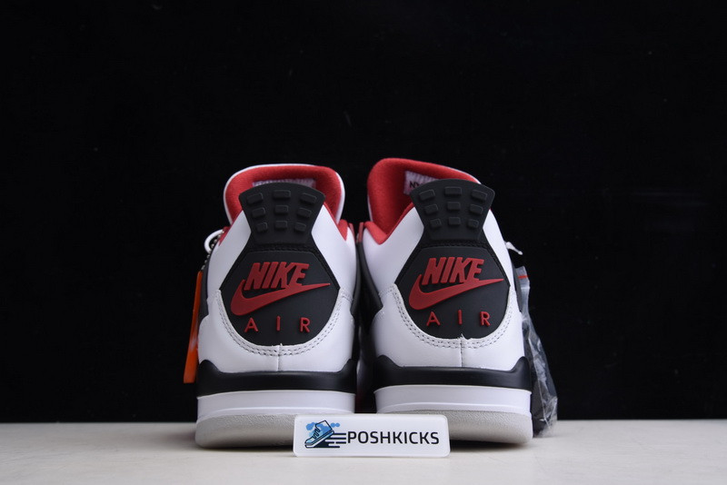 OW X Air Jordan 4 Retro Fire Red (2020) - DC7770-160
