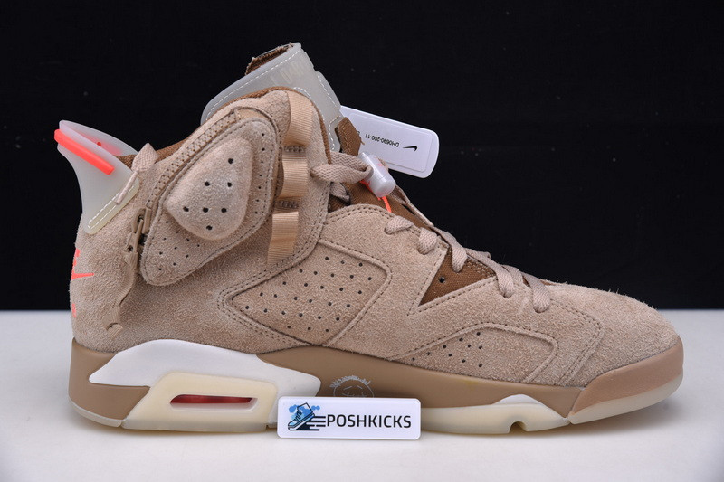 TRAVIS SCOTT X AIR JORDAN 6 “BRITISH KHAKI ” DH0690-200
