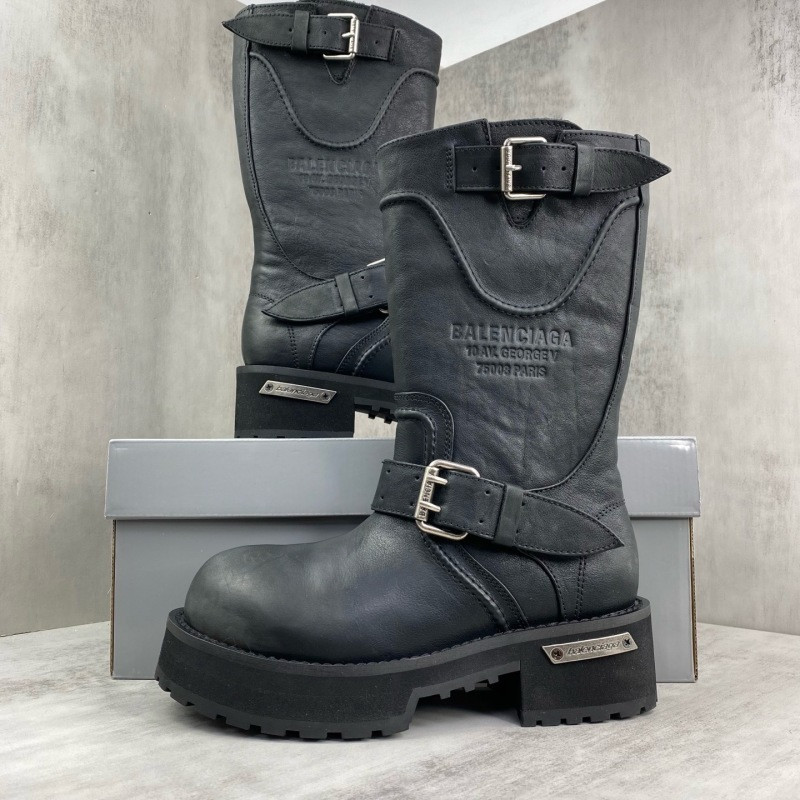 BALENCIAGA Venom leather biker boots