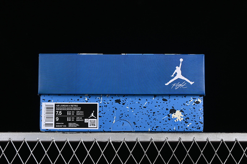 AIR JORDAN 4 RETRO WHITE/MILITARY BLUE-NEUTRAL GREY 308797-105