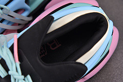 BALMAIN NEOPRENE AND LEATHER UNICORN LOW-TOP SNEAKERS