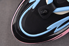 BALMAIN NEOPRENE AND LEATHER UNICORN LOW-TOP SNEAKERS