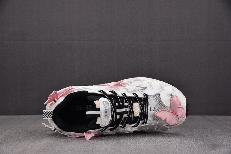 OFF-WHITE Be Right Back Pink White Butterflies