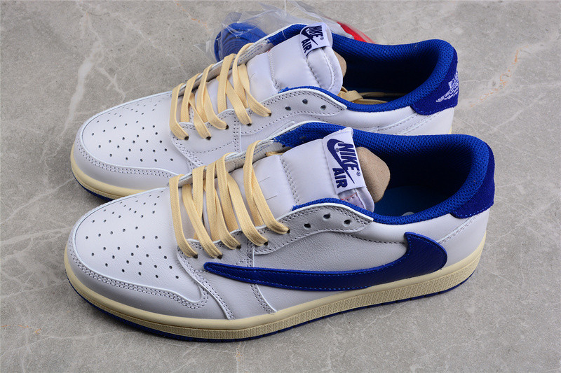 TRAVIS SCOTT X AIR JORDAN 1 LOW SAIL/WHITE/ROYAL BLUE DM9868-218