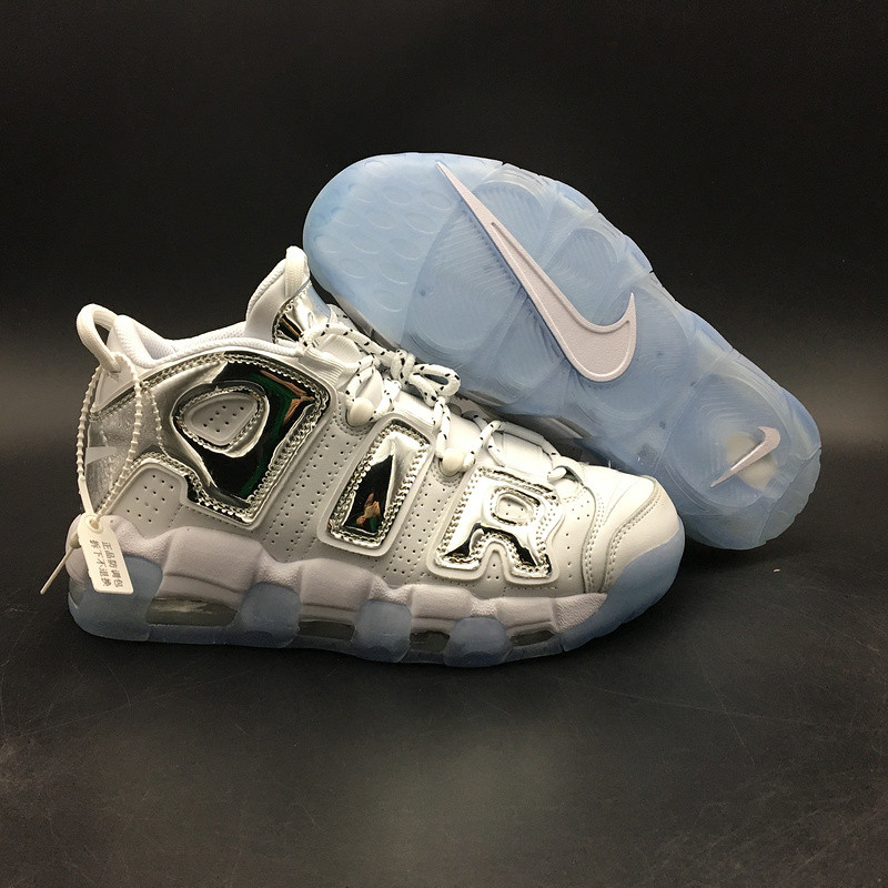 nike air more uptempo Ch*0me white 917593-100