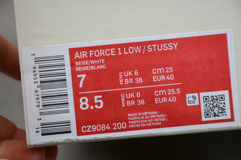 Nike Air Force 1 Low Stussy Fossil CZ9084-200