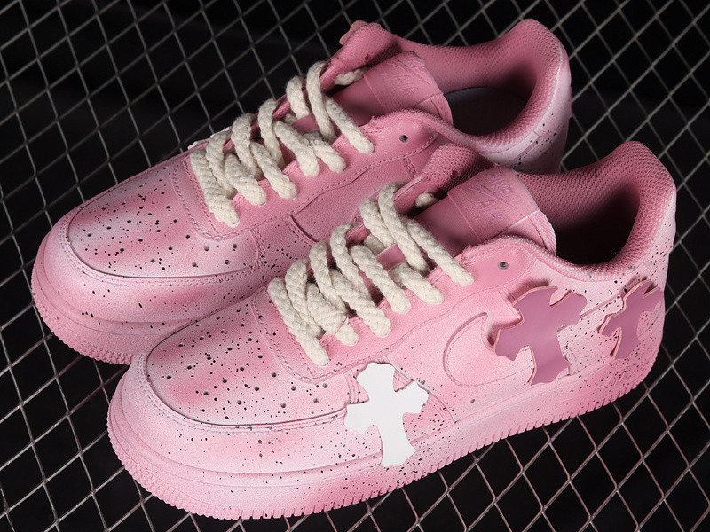 nike ch*0meHe**ts x air force 1 low 07 pink/pink/white dd8959-100