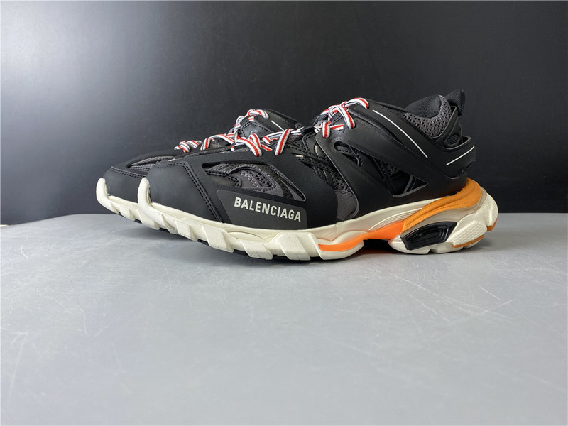 Ba*len*cia*ga tess s. gomma sneakers black and white orange 542436 w1b7 2109