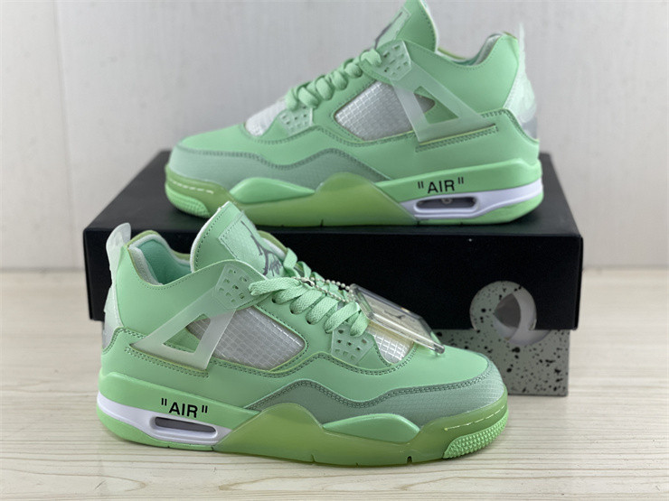 JORDAN 4 RETRO X OW GREEN